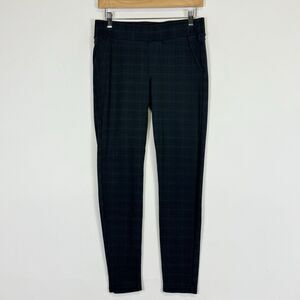 Liverpool Blue Night Sky‎ Plaid Pull On Casual Leggings Pants Women's Size 4 27